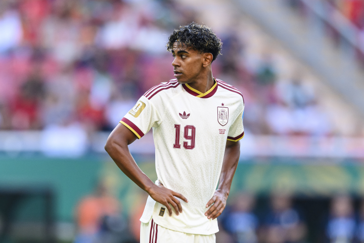 Lamine Yamal, en el partido contra Uruguay