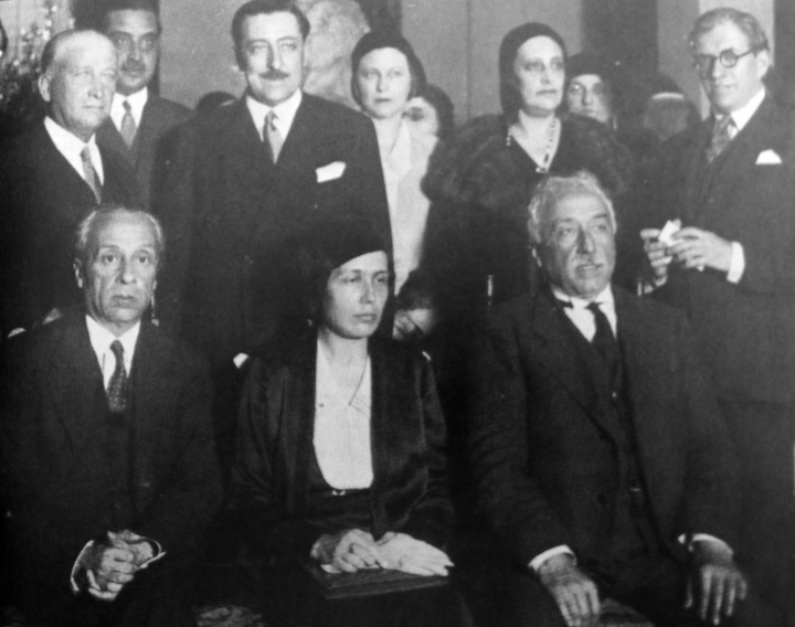 Victoria Kent con el presidente de la República Niceto Alcalá Zamora y Alvaro de Albornoz en Madrid en 1931.