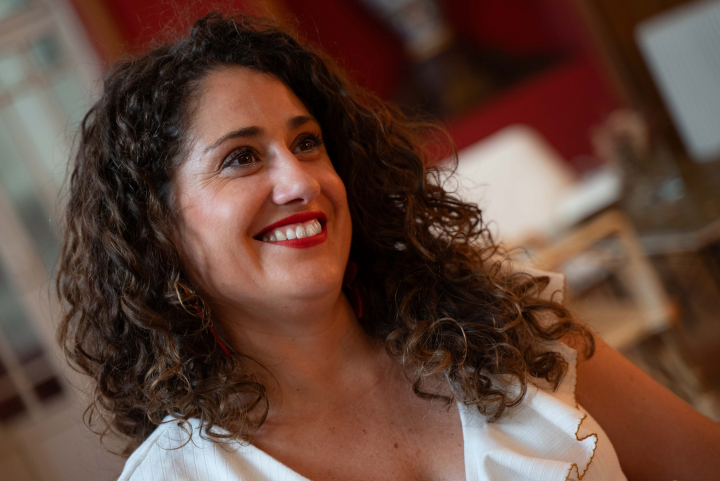 Enma López, durante su entrevista con El HuffPost