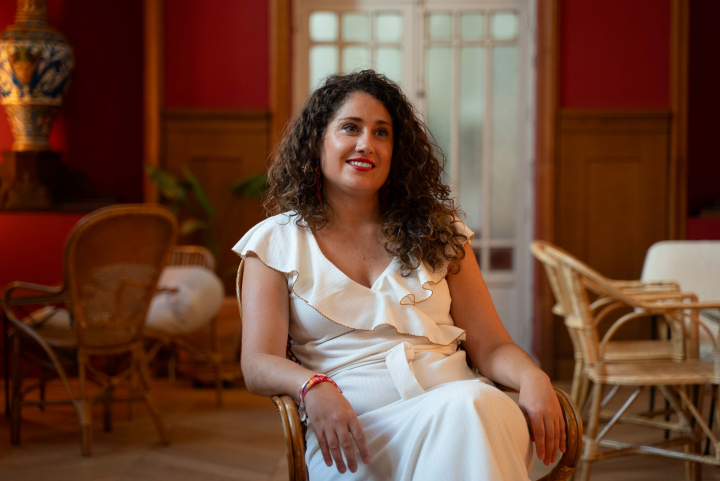 Enma López, durante su entrevista con El HuffPost