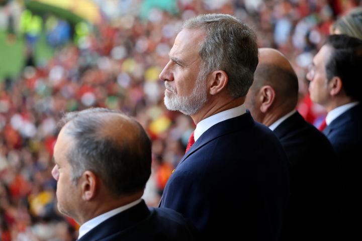 Felipe VI en el partido entre España y Uruguay en el Estadio Guadalajara en el Mundial 2026