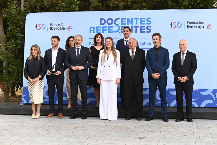 La infanta Sofía con los ganadores de la primera edición de las ayudas Docentes Referentes