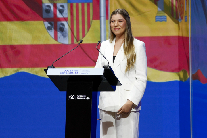 La infanta Sofía, muy satisfecha tras su primer discurso en un acto oficial