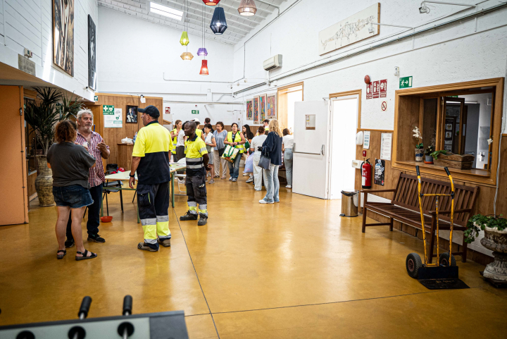 Centro cultural de Brunete en el que se encuentran los desalojados del incendio.