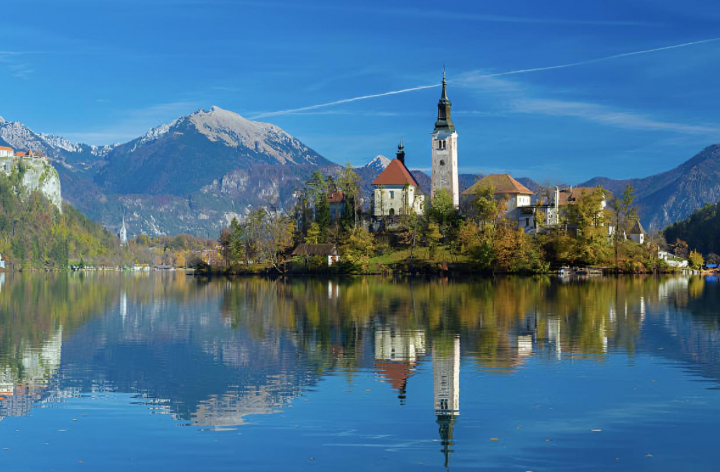 alt="alt="El lago Bled en Eslovenia""
