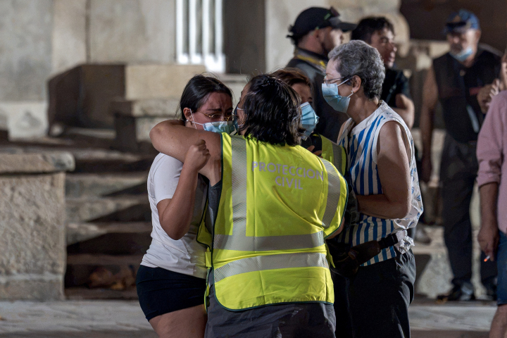 Evacuados y afectados por el incedio de Ávila el pasado 25 de julio