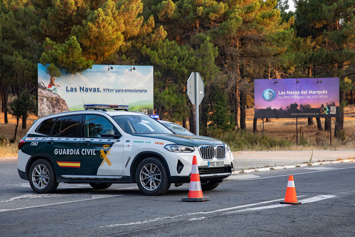 Guardia Civil en Las Navas del Marqués el 28 de julio de 2026.