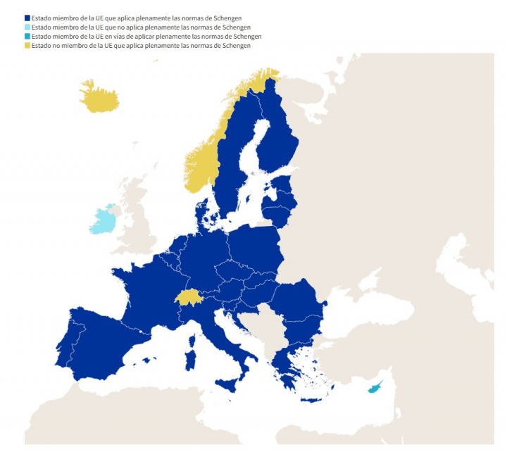Situación actual del espacio Schengen