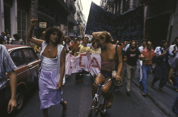 Primera manifestación del Orgullo en Madrid en 1978.