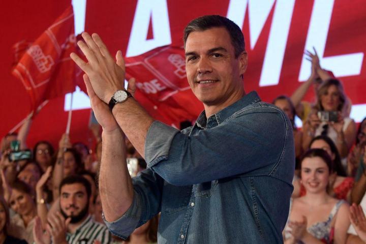 Pedro Sánchez, en un mitin