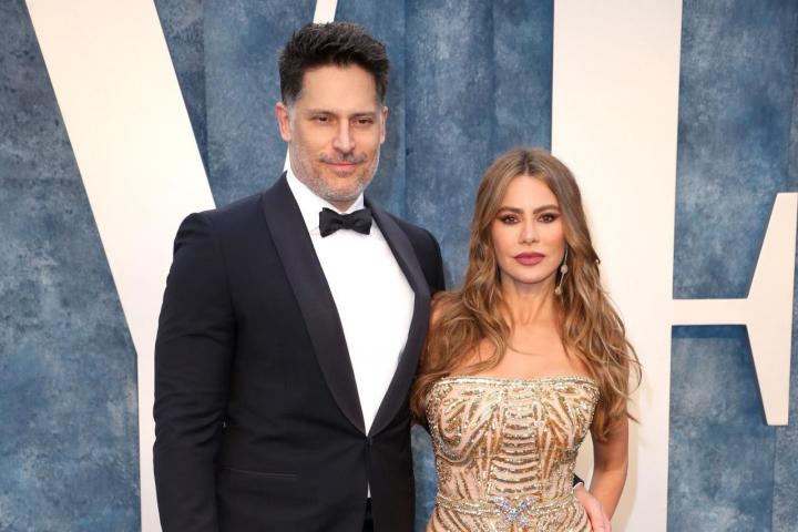 Sofia Vergara y Joe Manganiello, en la fiesta Vanity Fair tras los Oscar de 2023.