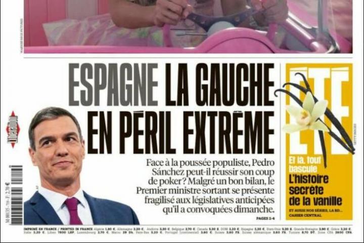 Portada de 'Libération'.