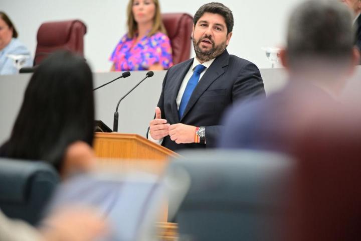 López Miras, en el primero de sus fallidos intentos de ser investido presidente de Murcia