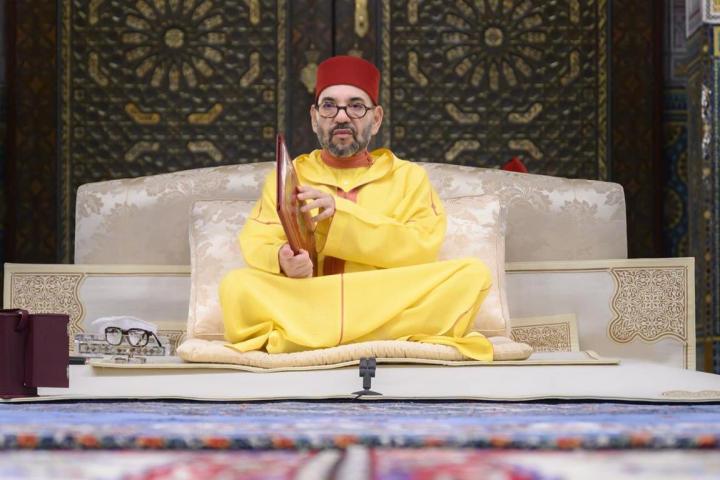 El rey de Marruecos, Mohamed VI, en una ceremonia religiosa