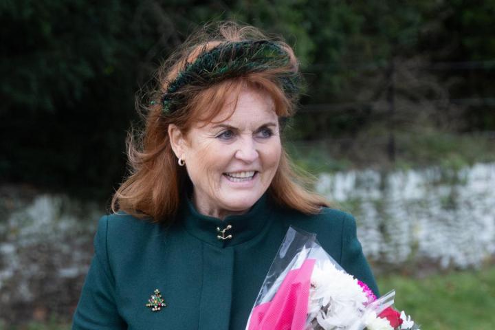 Sarah Ferguson, en la misa de Navidad en Sandringham el 25 de diciembre de 2023.