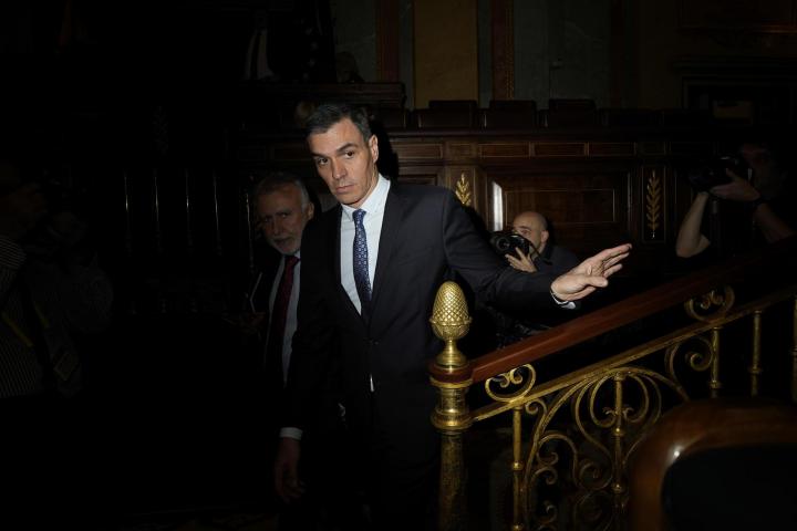 El presidente del Gobierno, Pedro Sánchez, en el pleno que debate la ley de amnistía.