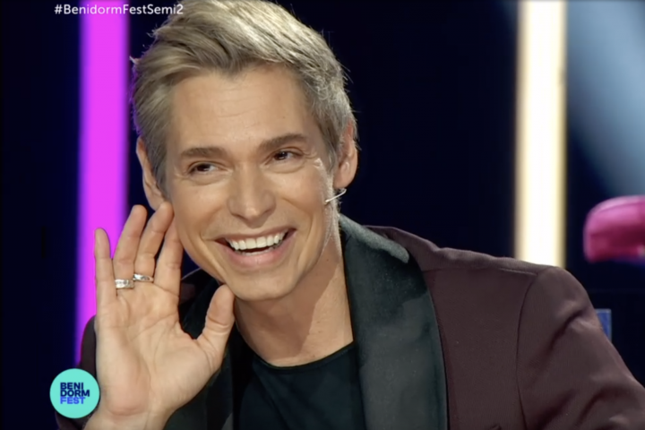 Carlos Baute, en la segunda semifinal del Benidorm Fest.