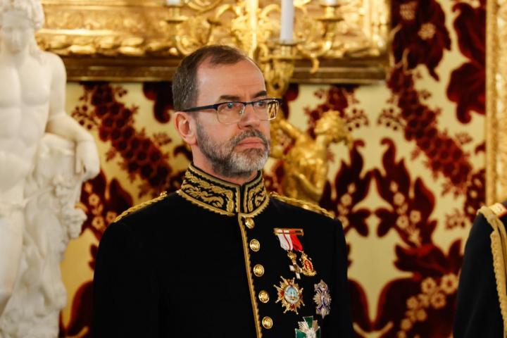 Camilo Villarino, en la presentación de cartas credenciales en el Palacio Real el 21 de febrero de 2024.