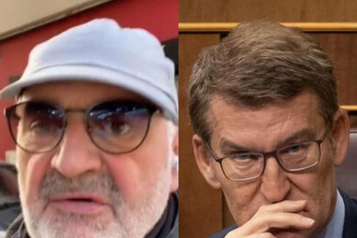 El analista Antón Losada y el líder del PP, Alberto Núñez Feijóo; en sendas imágenes de archivo.