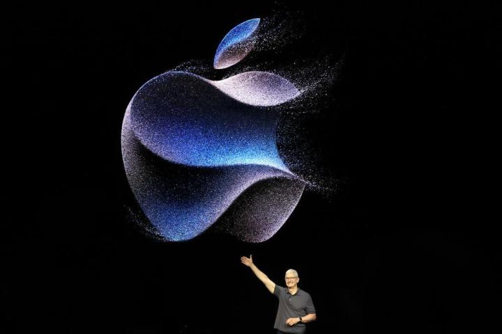 Tim Cook, CEO de Apple, en la presentación el septiembre pasado del iPhone 15.