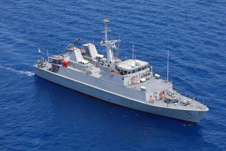 Imagen de archivo del Turia M-34, buque cazaminas de la Armada.