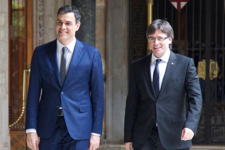 Pedro Sánchez y Carles Puigdemont