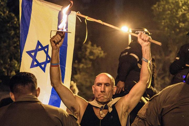 Manifestación por los rehenes de Gaza en Jerusalén.