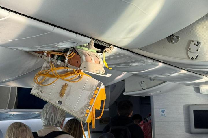 Estado del interior del avión de Air Europa afectado por una turbulencia