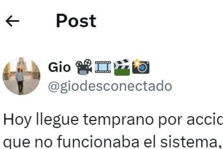 El tuit de @giodesconectado