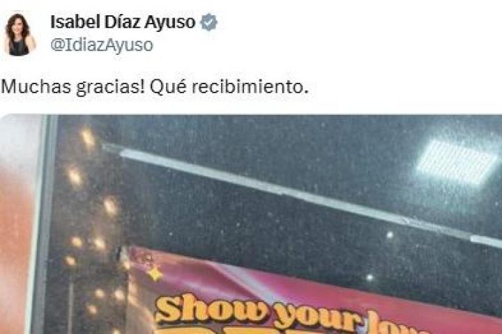El tuit de Isabel Díaz Ayuso