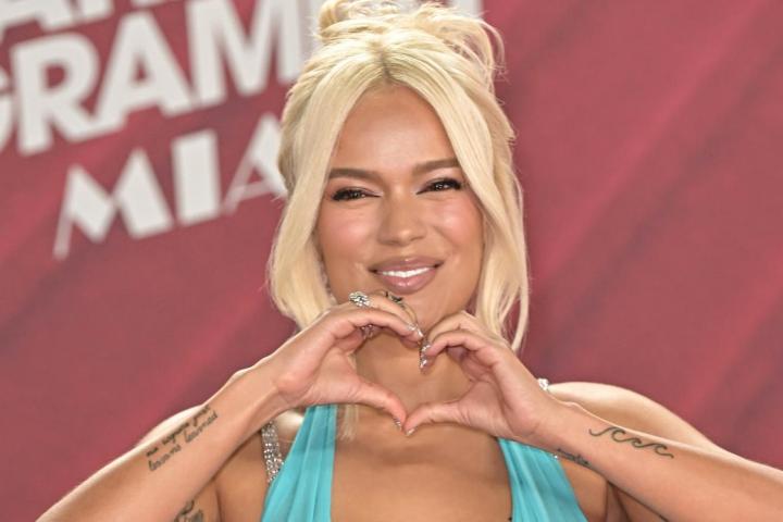 Karol G, en los Grammy Latino el 14 de noviembre de 2024.