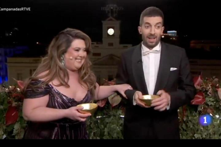 Un momento de las Campanadas de David Broncano y Lalachus.