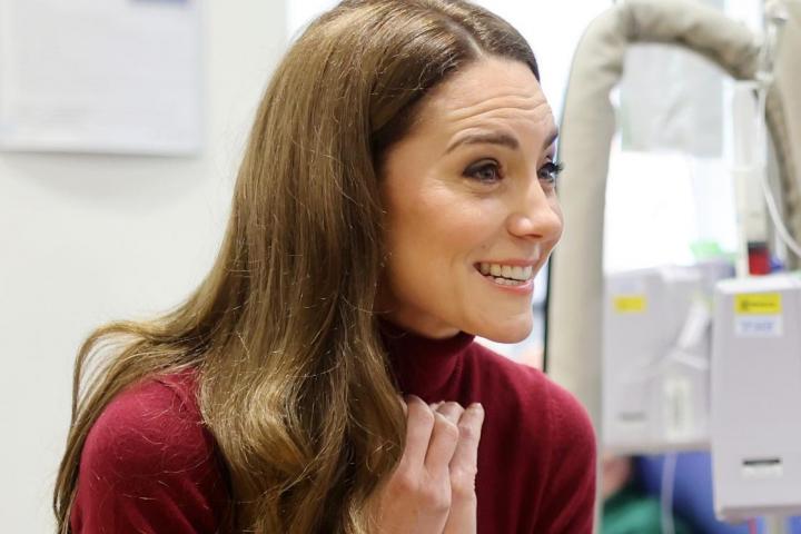 Kate Middleton, durante su visita al Royal Marsden Hospital de Londres.