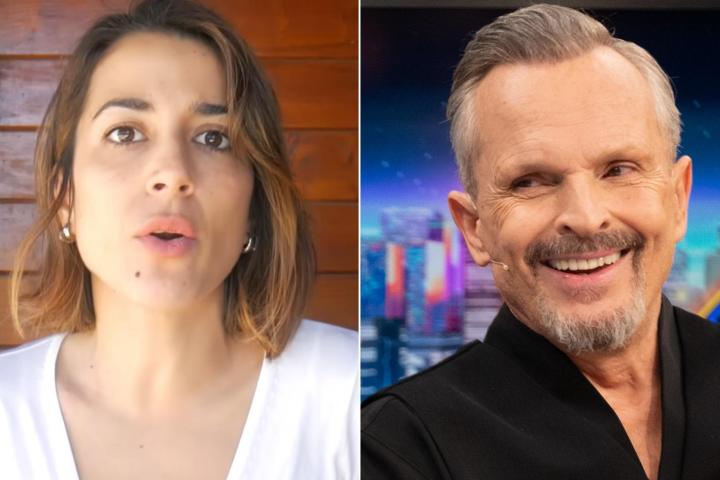 Fotomontaje de la divulgadora Rocío Vidal y Miguel Bosé.