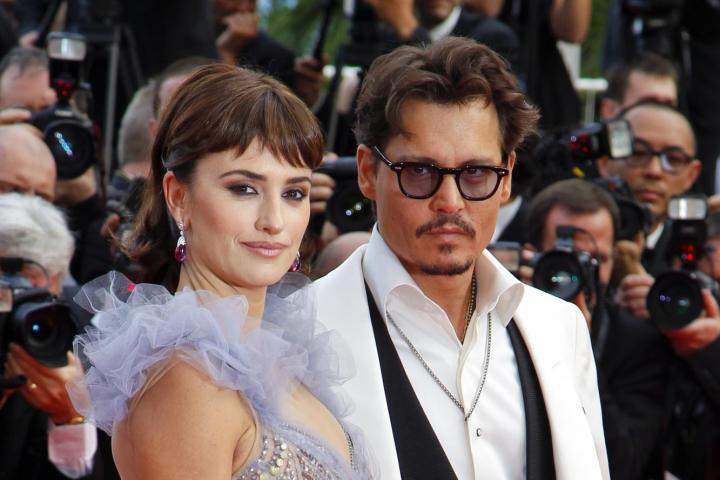 Penelope Cruz y Johnny Depp, en Cannes en 2011.