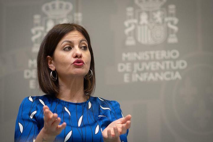 La ministra de Juventud e Infancia, Sira Rego, durante una intervención sobre el proyecto Gran Giro, el 6 de noviembre de 2025, en Madrid.