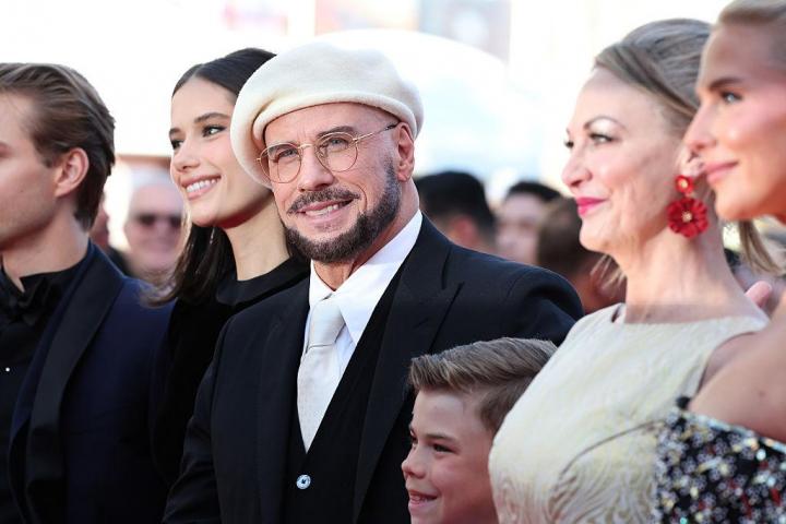 CANNES, FRANCE - MAY 15: John Travolta attends the "Karma" screening during the 79th annual Cannes Film Festival at Palais des Festivals on May 15, 2026 in Cannes, France. (Photo by Gisela Schober/Getty Images)