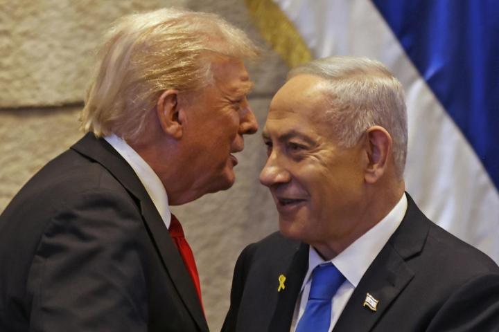 Imagen de archivo del presidente de EEUU, Donald Trump, y su homólogo israelí, Benjamin Netanyahu.