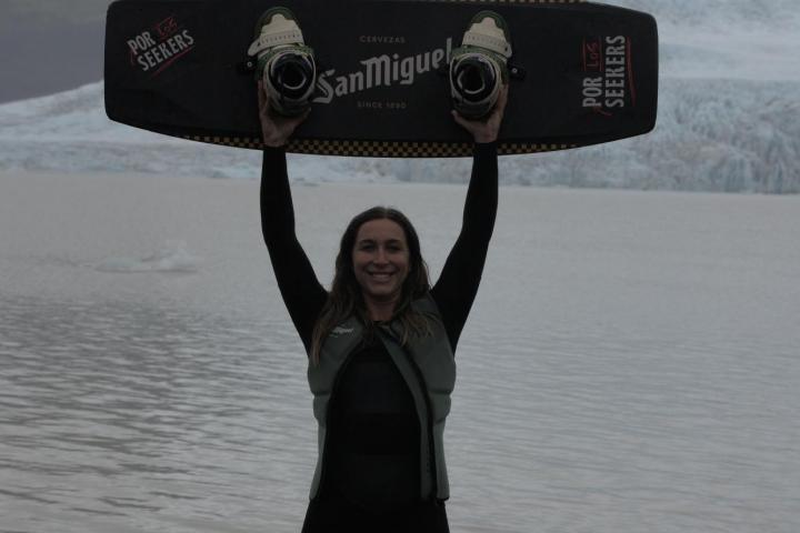Cris Lazarraga, durante su reto en Islandia.