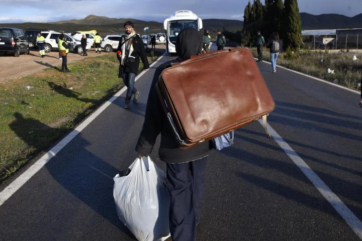 Derribo de asentamiento chabolista en Nijar(Almería)