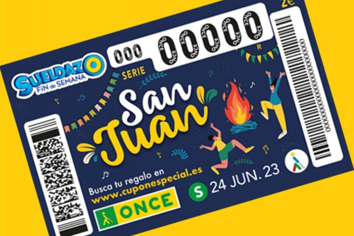 Cupón del sorteo del Sueldazo de la ONCE de San Juan 2023