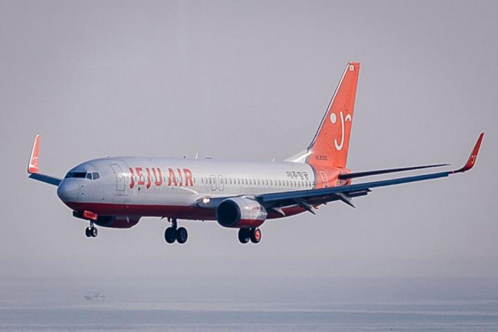 Un avión de Jeju Air, en pleno vuelo