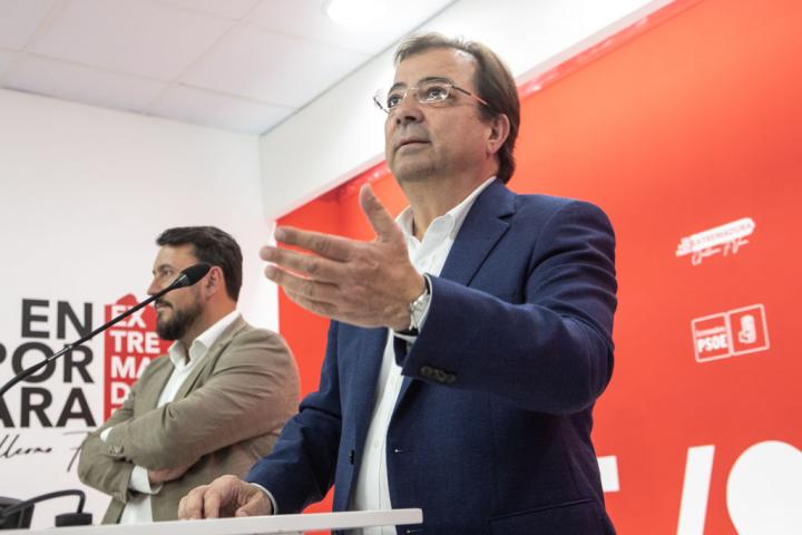 El presidente del PSOE de Extremadura y mandatario autonómico en funciones, Guillermo Fernández Vara.