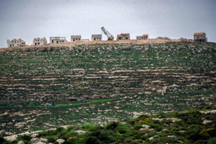 Construcción de viviendas para judíos en Cisjordania