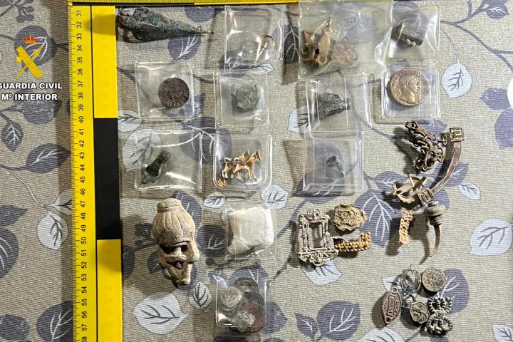 Piezas recuperadas en la operación.