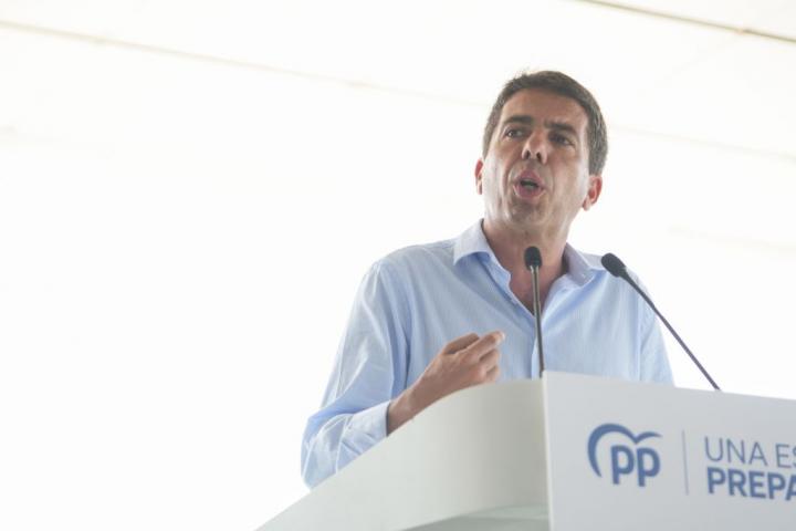 El líder del PP en Valencia y candidato a la Presidencia de la Generalitat valenciana, Carlos Mazón.