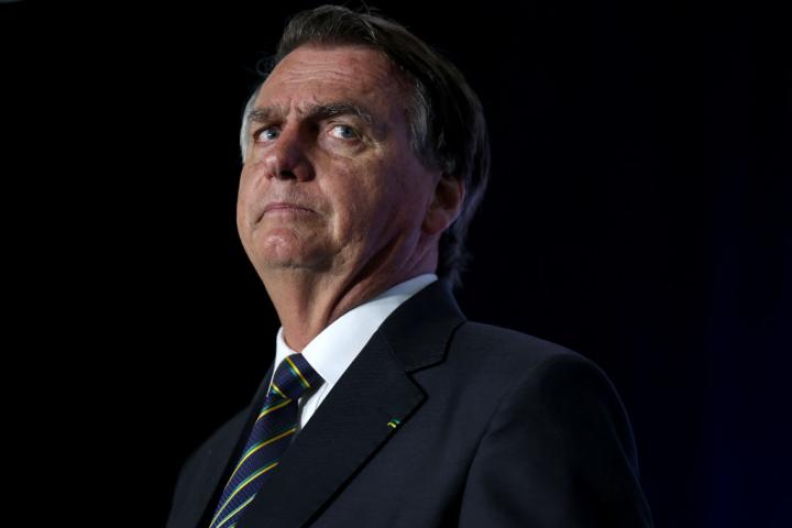 Bolsonaro, durante una intervención en un acto de Putin