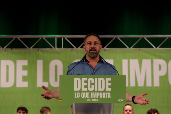 El presidente de Vox, Santiago Abascal.