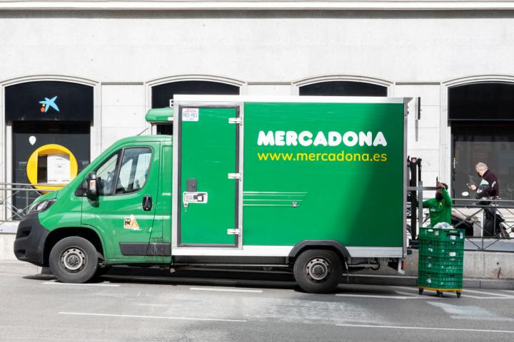 Camión de reparto de Mercadona