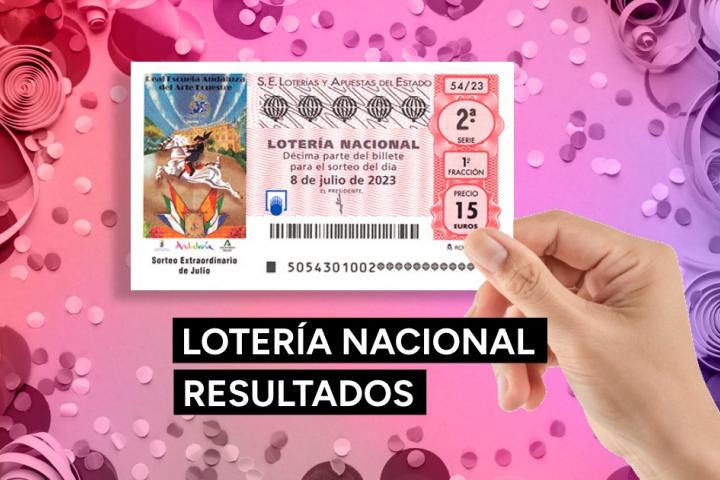 Lotería Nacional de hoy sábado 8 de julio en directo: comprobar resultados del Sorteo Extraordinario de Julio 2023